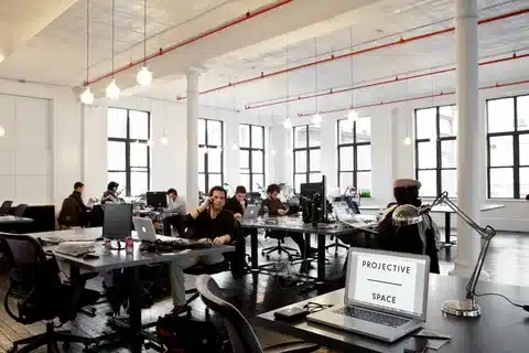 people in office