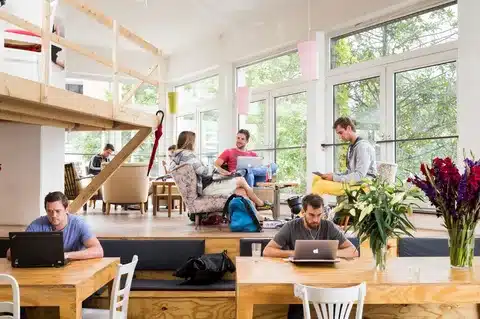 people working in a group